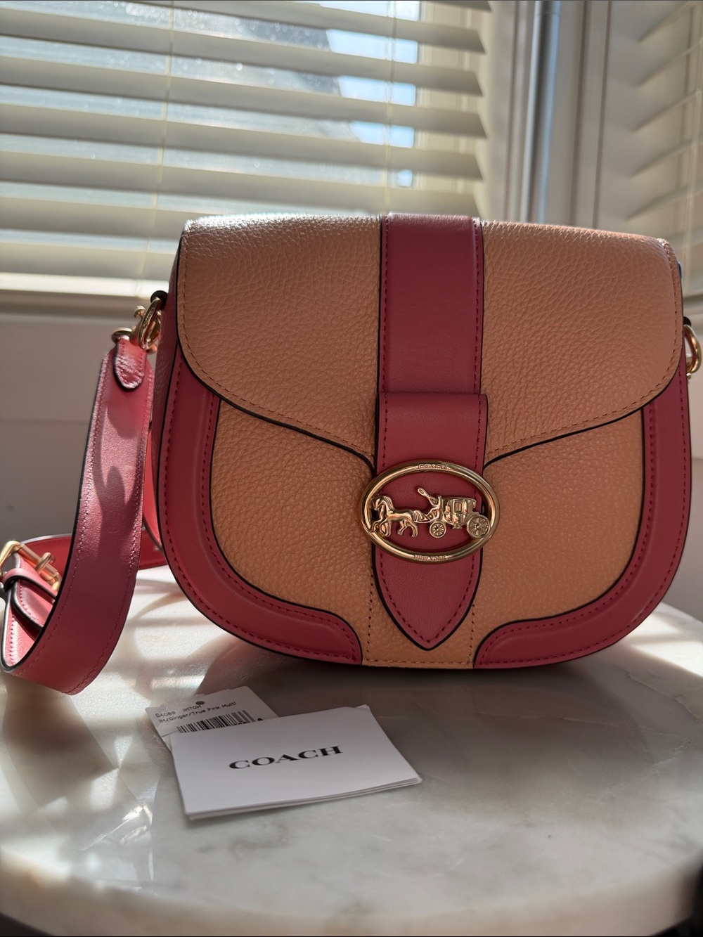 NWT Coach Georgie Saddle Bag